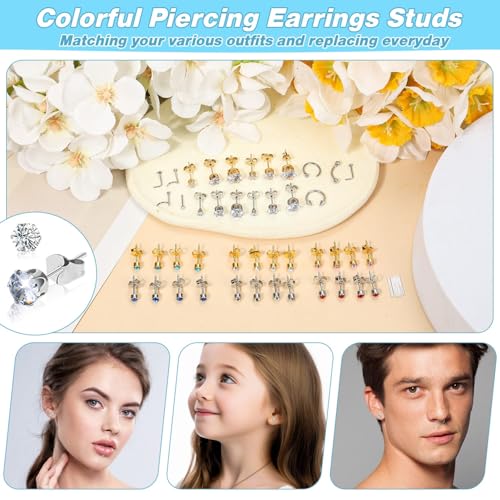 Professional Ear and Nose Piercing Gun Kit with Studs and Earrings