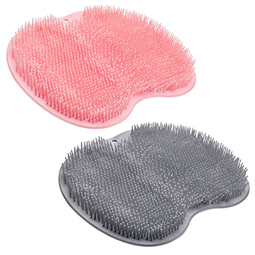 SZZYXD Shower Foot Scrubber Mat - Exfoliating Back Washer with Suction Cups