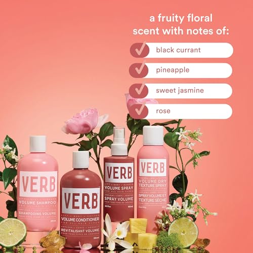 VERB Volume Shampoo - Weightless Hair Lift with Hibiscus & Biotin, Black Currant + Floral