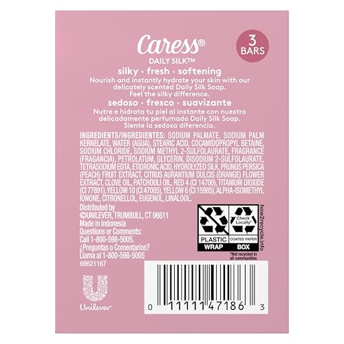 Caress Beauty Bar Soap Pack of 6 – Silky Soft Skin Daily Cleansing 3.15 oz