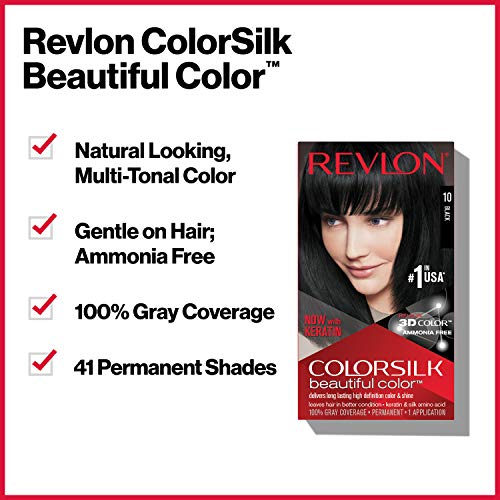Revlon ColorSilk Permanent Hair Dye, 53 Light Golden Brown - 3 Pack