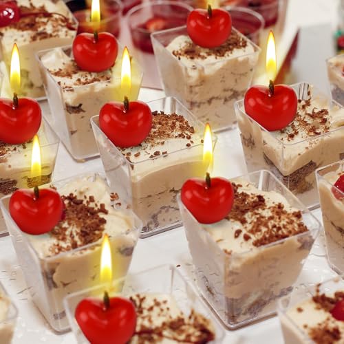 Conelist 15 Pcs Cherry Cake Toppers - Cute Soy Wax Candles