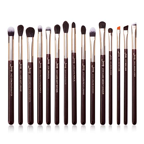 Jessup E-Zinfandel Eye Makeup Brushes Set - 15 Premium Brushes