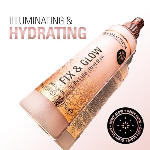 Makeup Revolution Fix & Glow Illuminating Spray - 3.38 Fl Oz