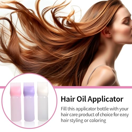 Ella & Sara 3-Pack Hair Oil Applicator Bottles for Dye & Treatments