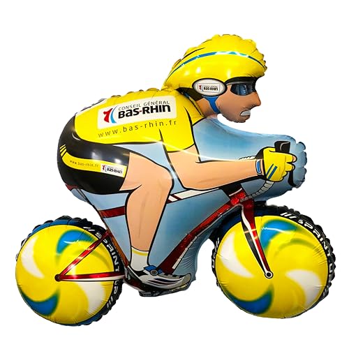 Cyclist Shaped Foil Balloon - 31-Inch Cycling Party Decoration