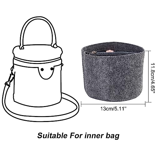 WADORN Black Felt Purse Organizer Insert for LV Cannes Bags - 5.1in