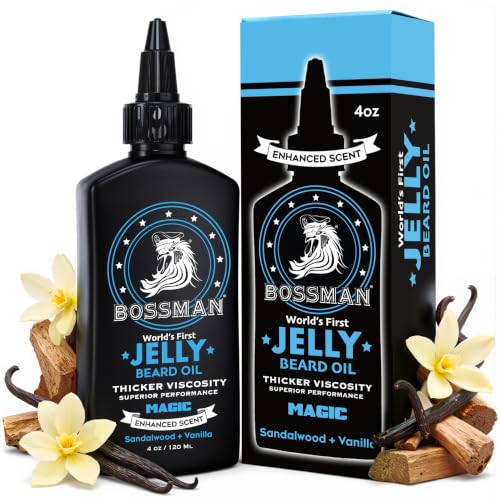Bossman Magic Beard Oil Jelly 4 oz - Thicker Formula, Texas Made, Nourishing & Scented
