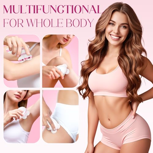 Electric Razors for Women Legs, Upgraded Magnetic Head Electric Shaver for Women, Rechargeable Waterproof Women's Electric Trimmer for Arms Legs and Pubic Area (Pink)