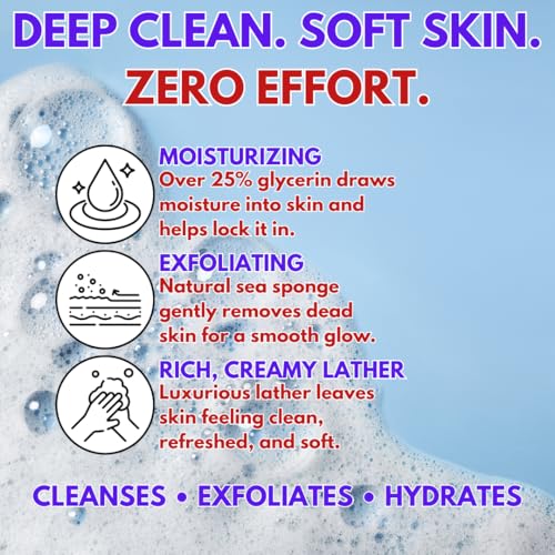 Primal Elements Sea Sponge Bar Soap Pack of 2 - Hydrating & Natural