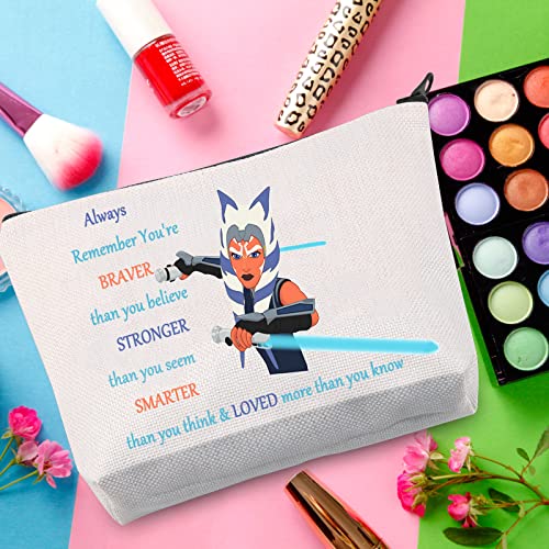 Always Ahsoka Movie Makeup Bag - You Are Braver, Stronger, Smarter Pouch for Women