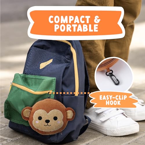 Kids Travel Pillow Set with Eye Mask - Monkey Design