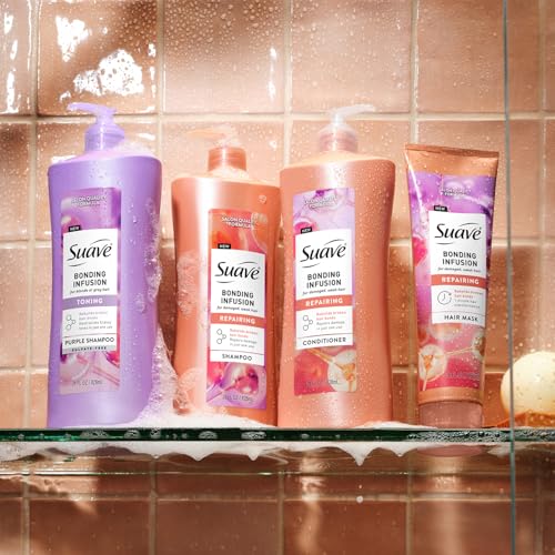 Suave Bonding Infusion Shampoo and Conditioner Set for Damaged Hair