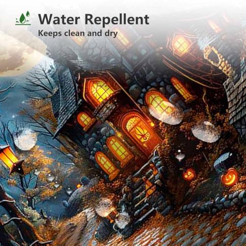 Halloween Evil Pumpkin Shower Curtain - 72x72 Inch Waterproof Fabric