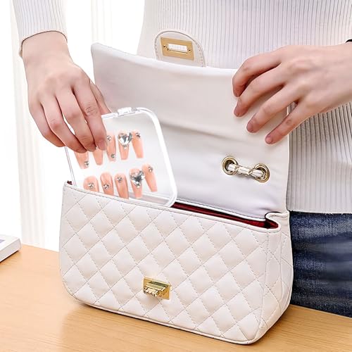 YINGJEE 15-Piece Press On Nail Storage Box Set with Adhesive Tape & Files