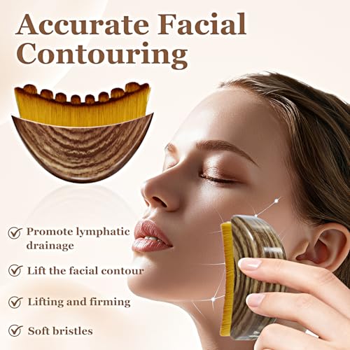 Lymphatic Contour Face Brush - Anti-Puffiness Sculpting Tool