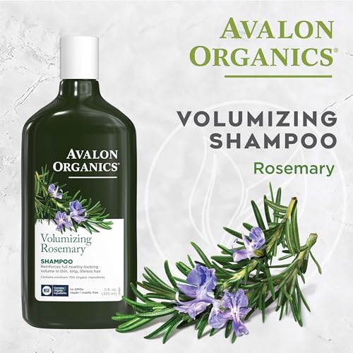 Avalon Organics Volumizing Rosemary Shampoo for Fine Hair, 11 oz