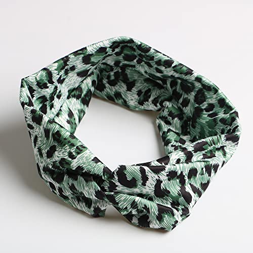 Hzaiwy 6PCS Women Leopard Boho Cross Headbands - Wide Top Knot Turban Hair Wrap (Type B)