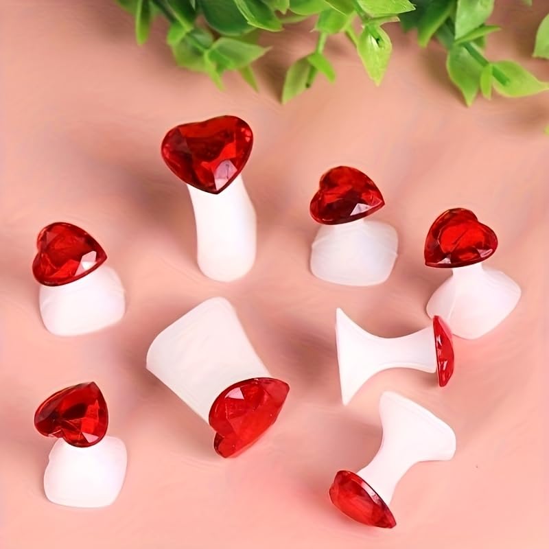 16pcs Silicone Toe Separators for Nail Polish Pedicure - Heart & Water Drop Shapes
