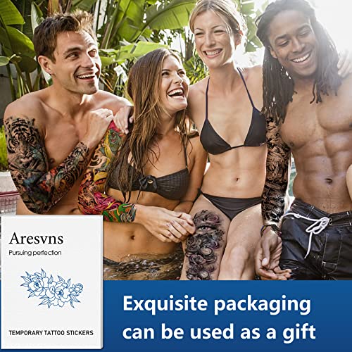 Aresvns Pattern 04 Flowers Temporary Tattoo Sleeve for Women