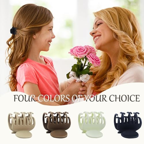 Classic 12 Pcs Double Row Teeth Small Hair Clips for Women, Frosted Colors
