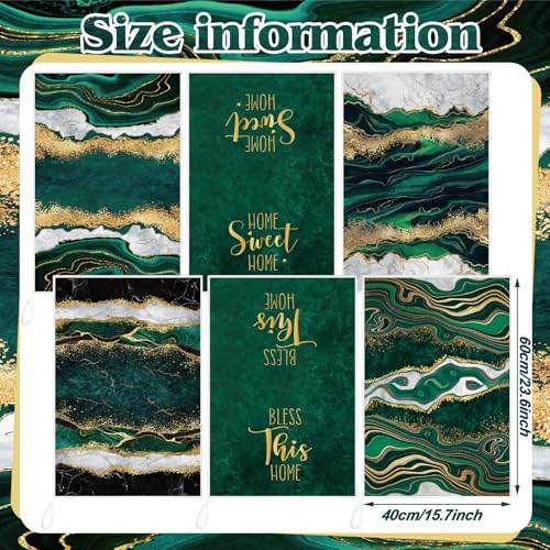 6 Pcs Gold Marble Kitchen Towels Set - Absorbent & Decorative