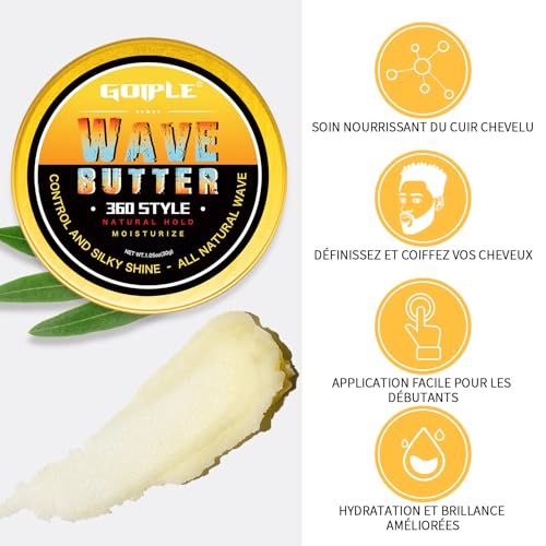 Goiple Washable Afro Curl Twist Sponge Brush for Black Men & Barbers