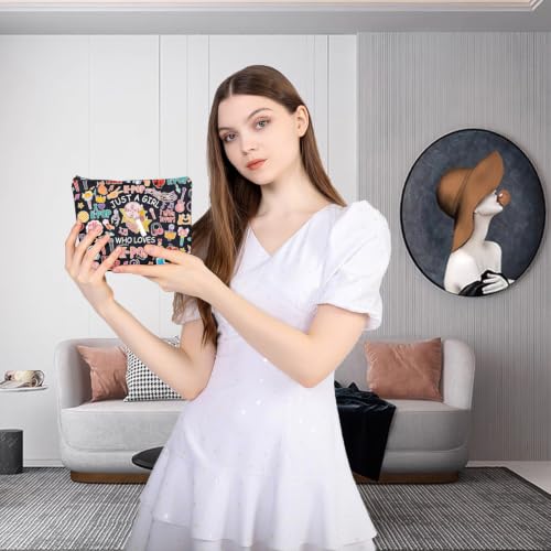 K-Pop Makeup Bag - Just A Girl Who Loves K-Pop Cosmetic Travel Pouch