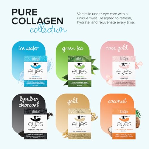 ToGoSpa Ice Water EYES Collagen Gel Pads - Anti-Aging Under Eye Masks (3 Pair)