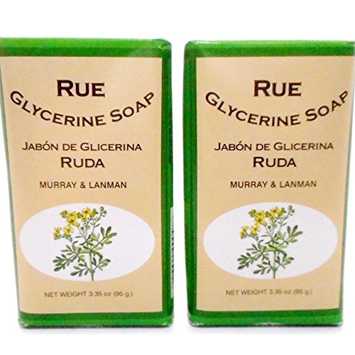 Murray & Lanman Rue Glycerine Soap Set of 2 Unscented 1.68 oz Each (Pack of 2) US & Territories
