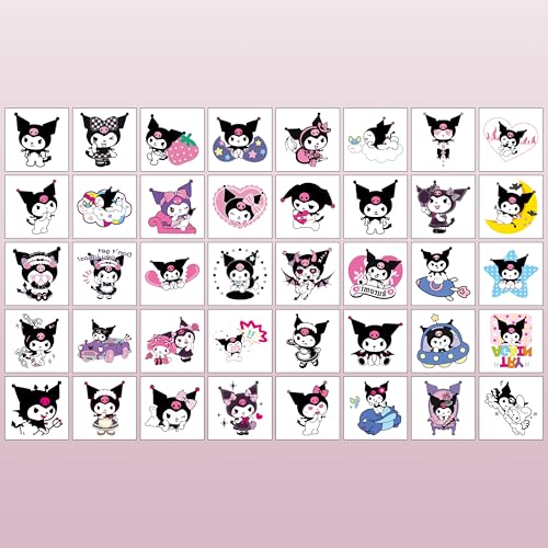 40pcs Kuromi Temporary Tattoos for Birthday Party Favors