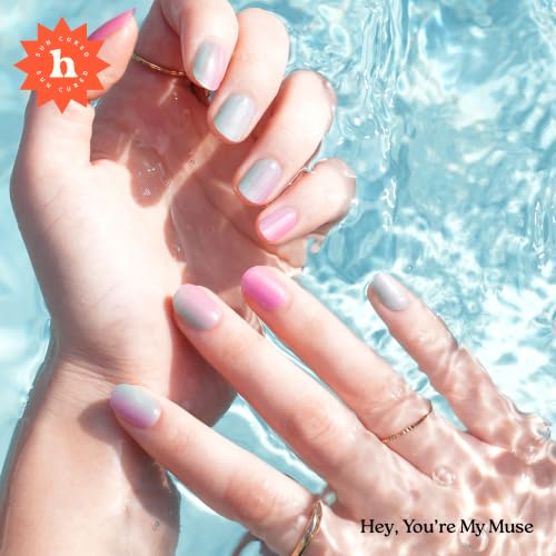 Heyhae Semi-Cured Gel Nail Strips - Pink Ombre Salon-Quality Nail Wraps