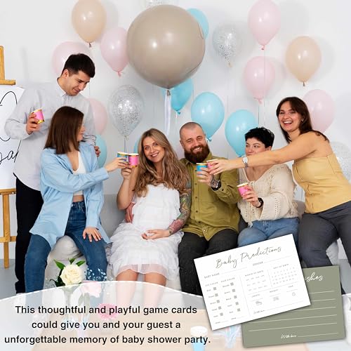ISOVF Baby Shower Predictions and Advice Cards - 25 Pack, 5" x 7"