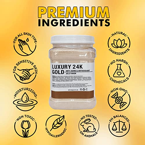 Jelly Mask Powder for Facials, 24K Gold Anti Aging Face Mask,