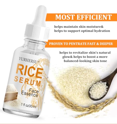 YURHERSU Rice Face Serum 1 Ounce – Moisturizing, Firming & Anti-Aging Skin Care