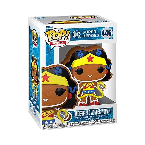 Funko Pop! DC Holiday Wonder Woman Gingerbread Figurine - 3.75" Collectible Vinyl for Display