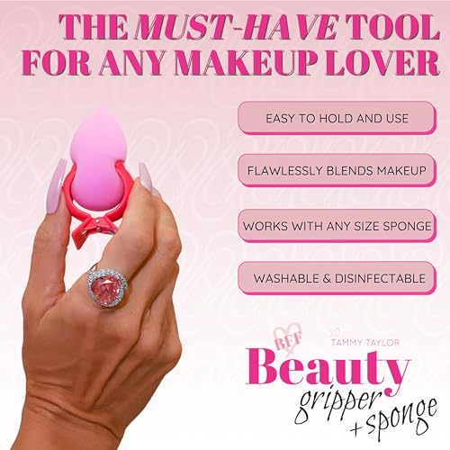 Tammy Taylor Makeup Sponge Holder with Soft Pink Blender