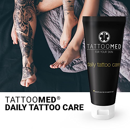 TattooMed Daily Tattoo Care with UV Protection - 100ml Vegan Aftercare for Vibrant Tattoos