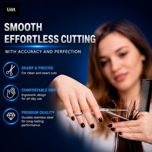 UM Supplies 7.5-Inch Professional Stainless Steel Barber Hair Shears