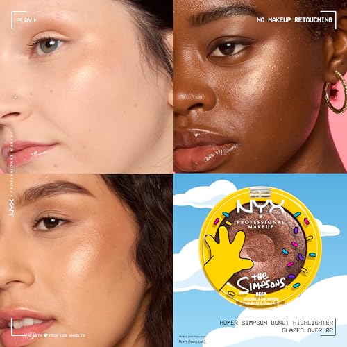 NYX Homer Simpson Donut Highlighter - Frosted Gold Shimmer Powder