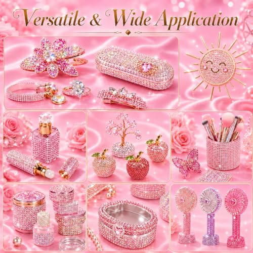52000 Pcs Jelly Rhinestone Bedazzling Kit, 24+28 Colors with B7000 Glue