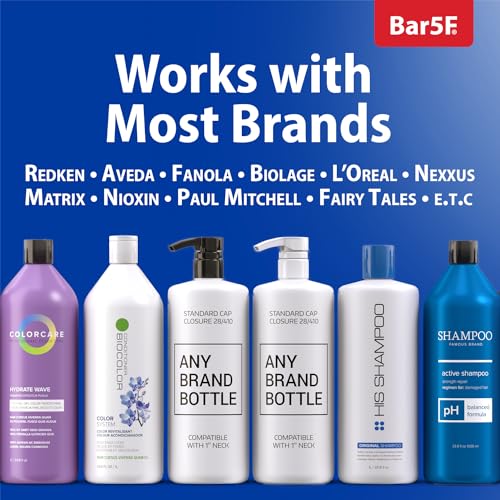 Shampoo/Conditioner Pump for Bottle, 1 L/33.8 oz., 2 Piece White, Replacement Dispenser Pump for Shampoo, Conditioner, Lotion and Soap