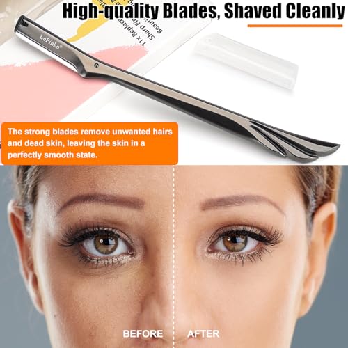 LePinko Metal Facial Razor Set, dermaplane razor for Women and Men