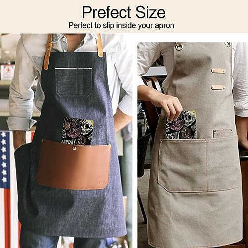 Halloween Waitress Server Book - PU Leather Organizer with Zipper Pocket