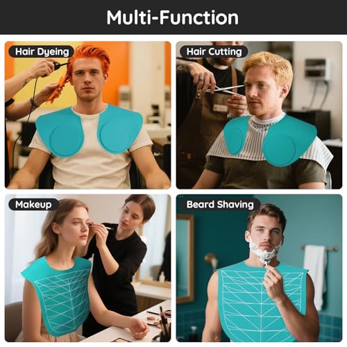 Cyan Silicone Hair Cutting Guide Mat - Waterproof & Professional