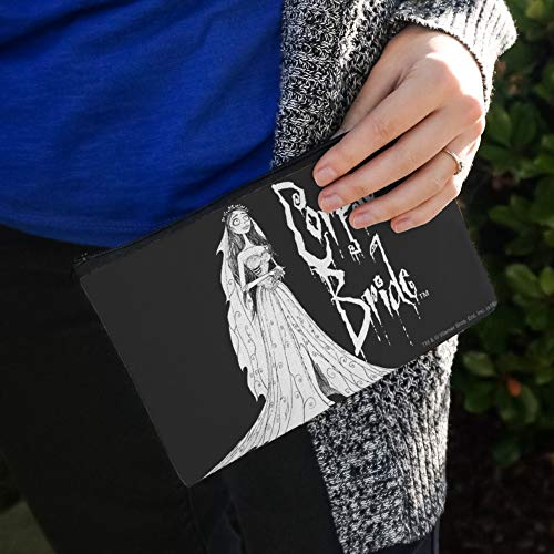 Corpse Bride Canvas Makeup Bag - Zippered Travel Cosmetic Pouch