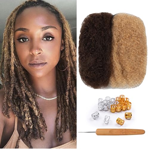Afro Kinky Bulk Human Hair for Dreadlocks & Braiding - 30g, 8 Inch