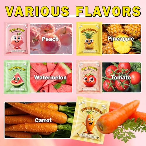 AOAZXBB 10 Pcs Kids Fruit Face Masks Set - Moisturizing & Nourishing Skincare