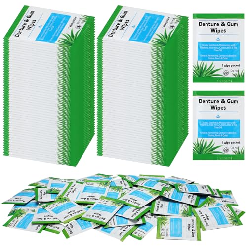 Timgle Denture Cleaning Wipes - 100 Count Adhesive & Stain Remover