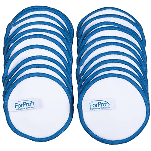 ForPro Organic Reusable Cotton Rounds with Laundry Bag - 20 Pack